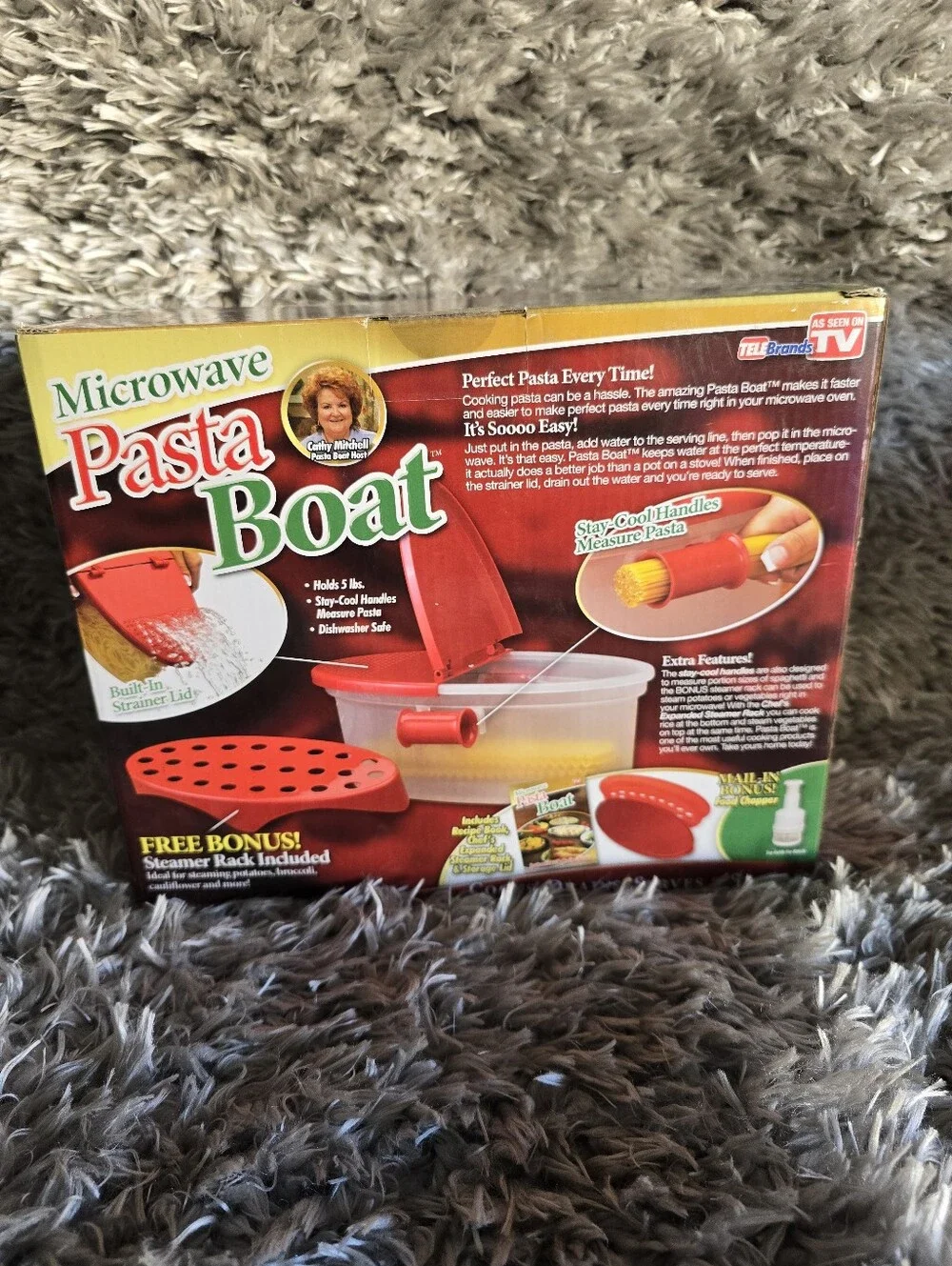 Microwave Pasta Boat - Red | Microwave Pasta Cooker